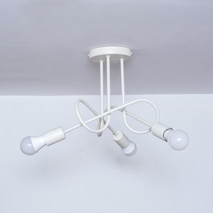 Plafón OXFORD 3xE27/15W/230V color crema