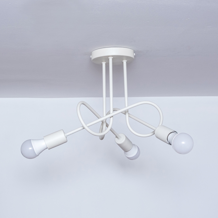 Plafón OXFORD 3xE27/15W/230V color crema