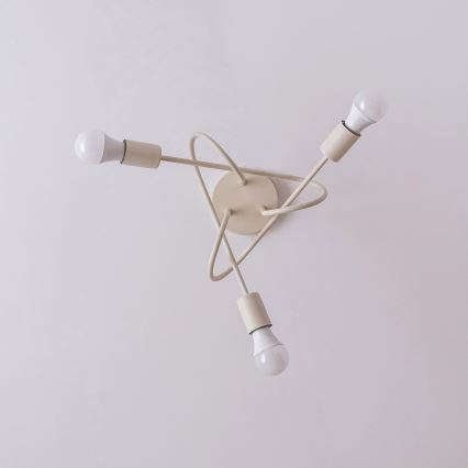 Plafón OXFORD 3xE27/15W/230V color crema