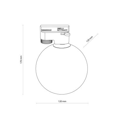 Plafón para sistema de raíles monofásico TRACER 1xG9/8W/230V blanco/negro