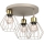 Plafón PARKLA 3xE27/15W/230V beige/dorado