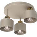 Plafón PARKLA 3xE27/15W/230V beige/dorado