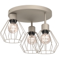 Plafón PARKLA 3xE27/15W/230V beige
