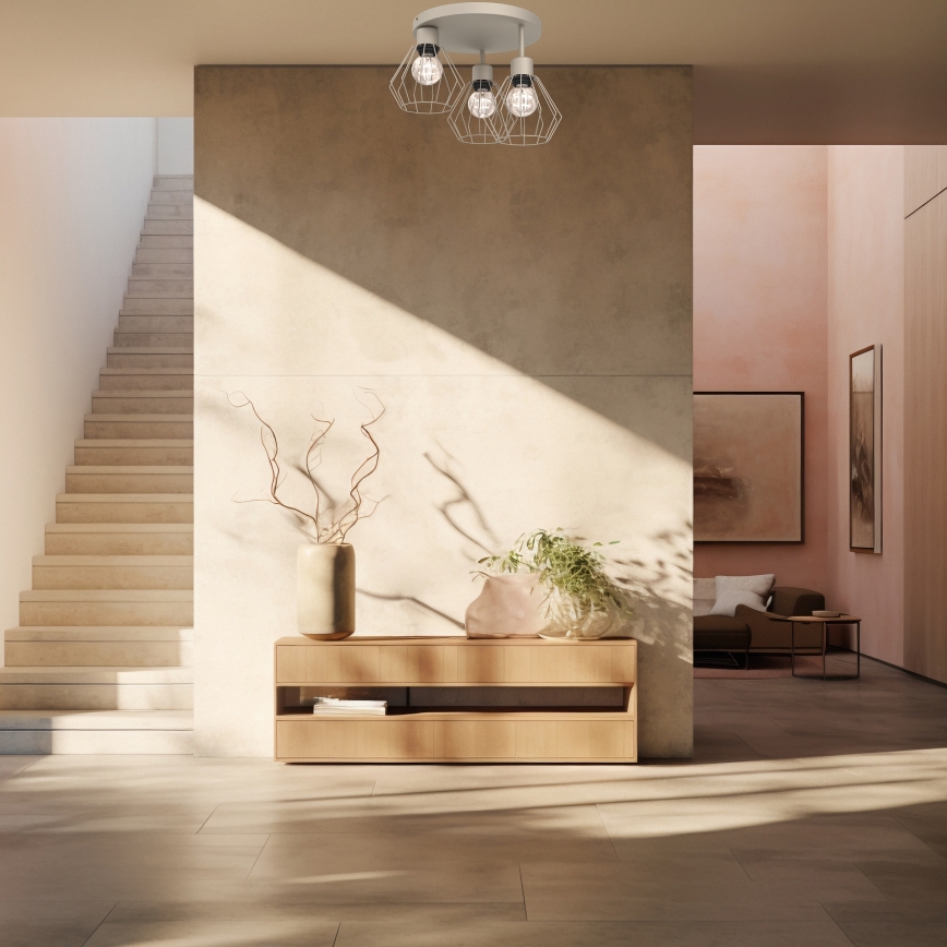 Plafón PARKLA 3xE27/15W/230V beige
