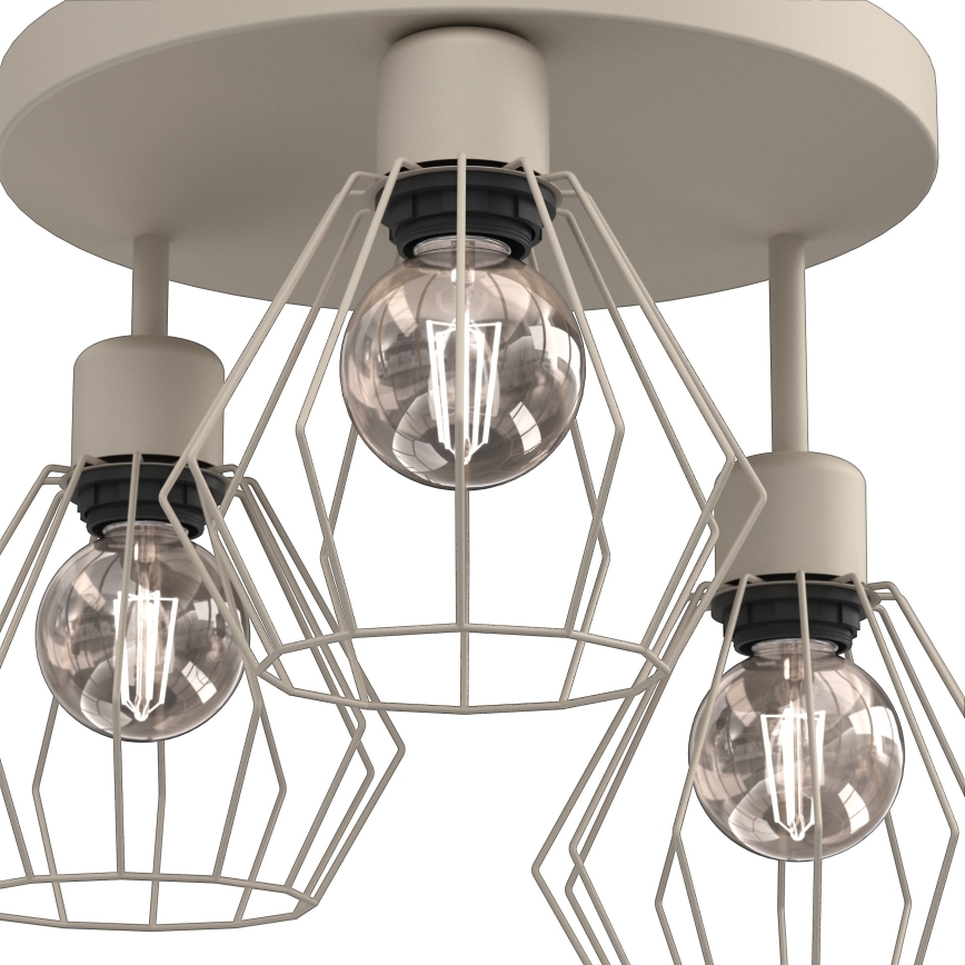 Plafón PARKLA 3xE27/15W/230V beige