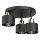 Plafón PARKLA 3xE27/15W/230V negro/dorado