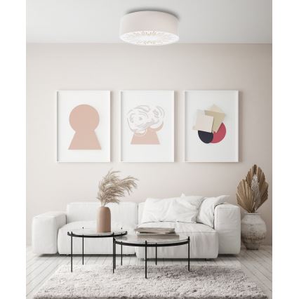 Plafón RAYS 2xE27/60W/230V diá. 60 cm blanco