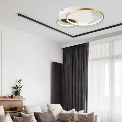Plafón regulable BENITO LED/31W/230V 3000-6500K blanco/dorado