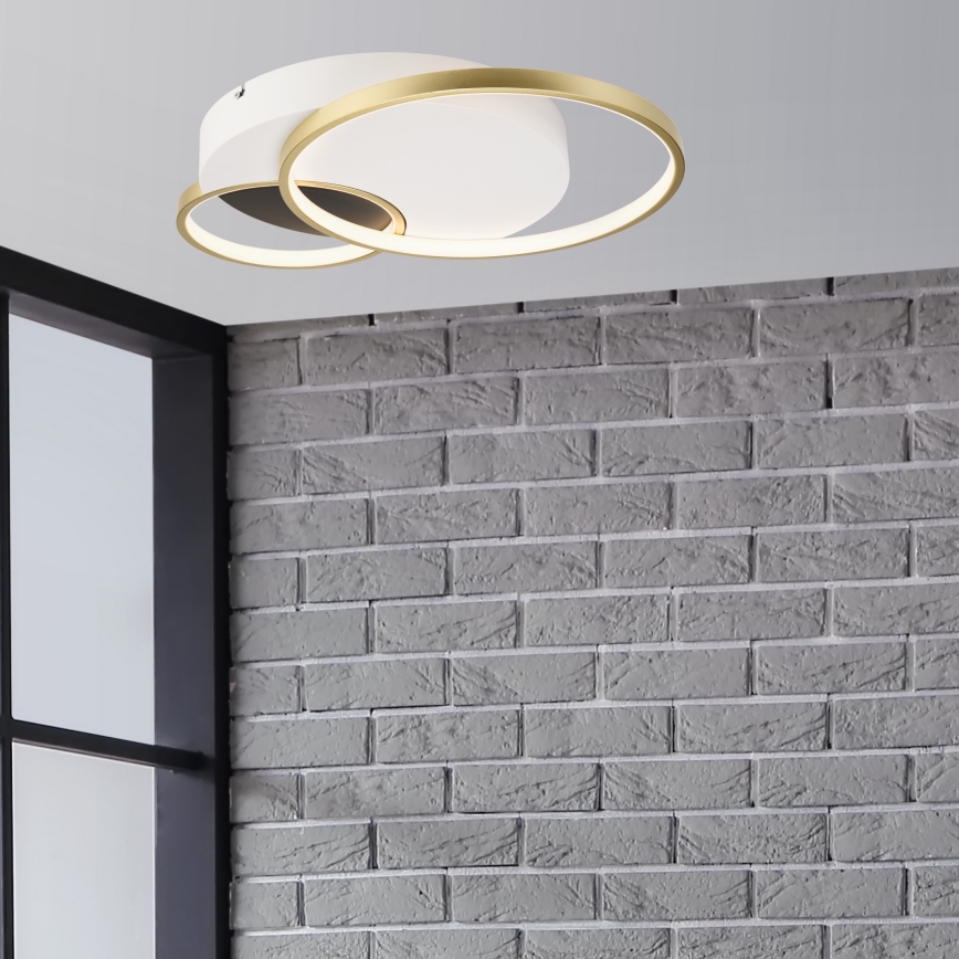Plafón regulable BENITO LED/31W/230V 3000-6500K blanco/dorado