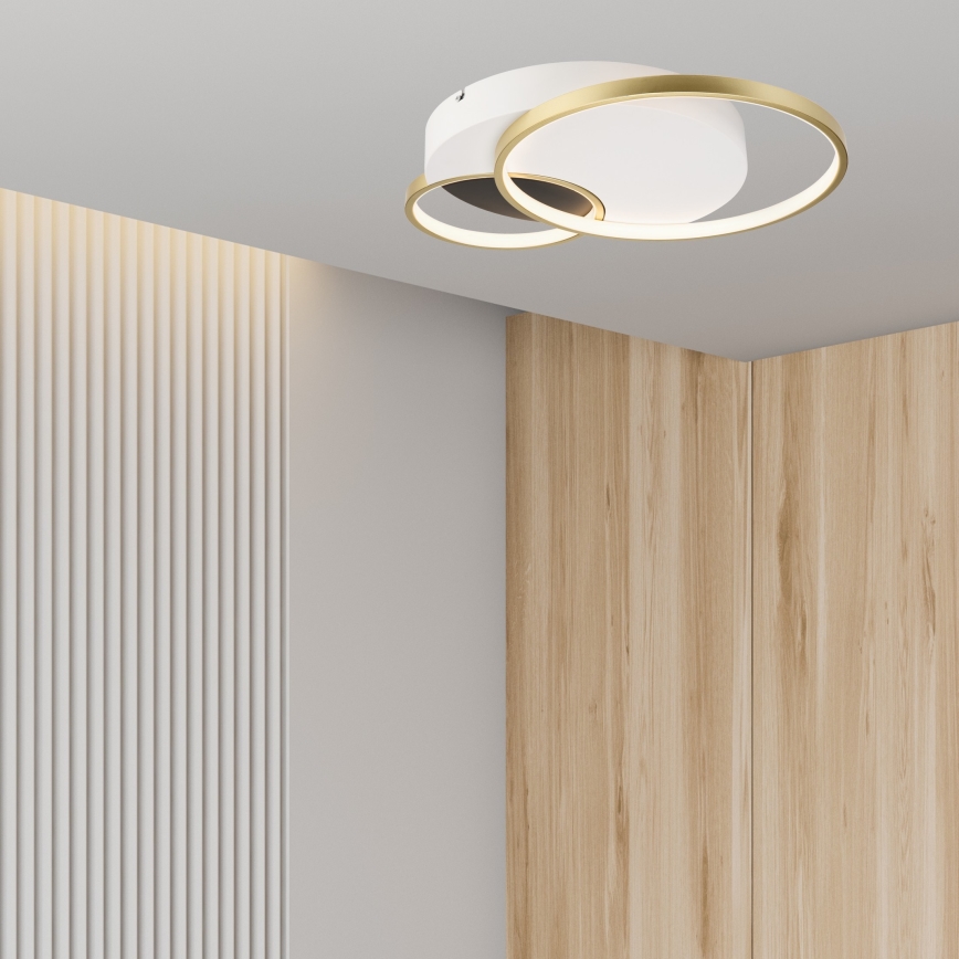 Plafón regulable BENITO LED/31W/230V 3000-6500K blanco/dorado