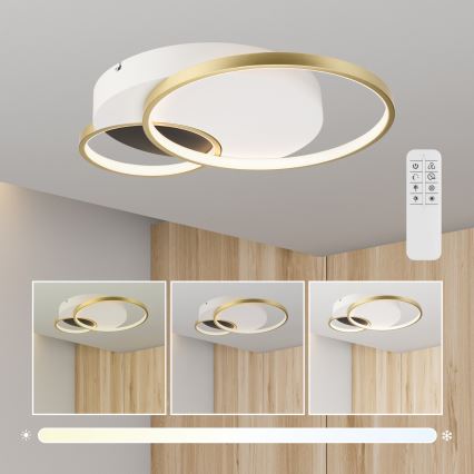 Plafón regulable BENITO LED/31W/230V 3000-6500K blanco/dorado