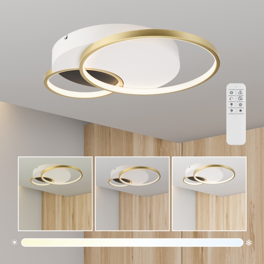 Plafón regulable BENITO LED/31W/230V 3000-6500K blanco/dorado