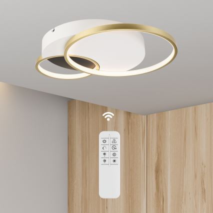 Plafón regulable BENITO LED/31W/230V 3000-6500K blanco/dorado