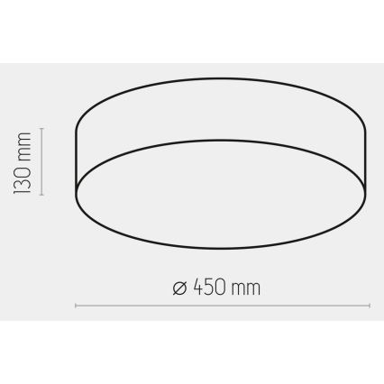 Plafón RONDO 4xE27/15W/230V diámetro 45 cm beige