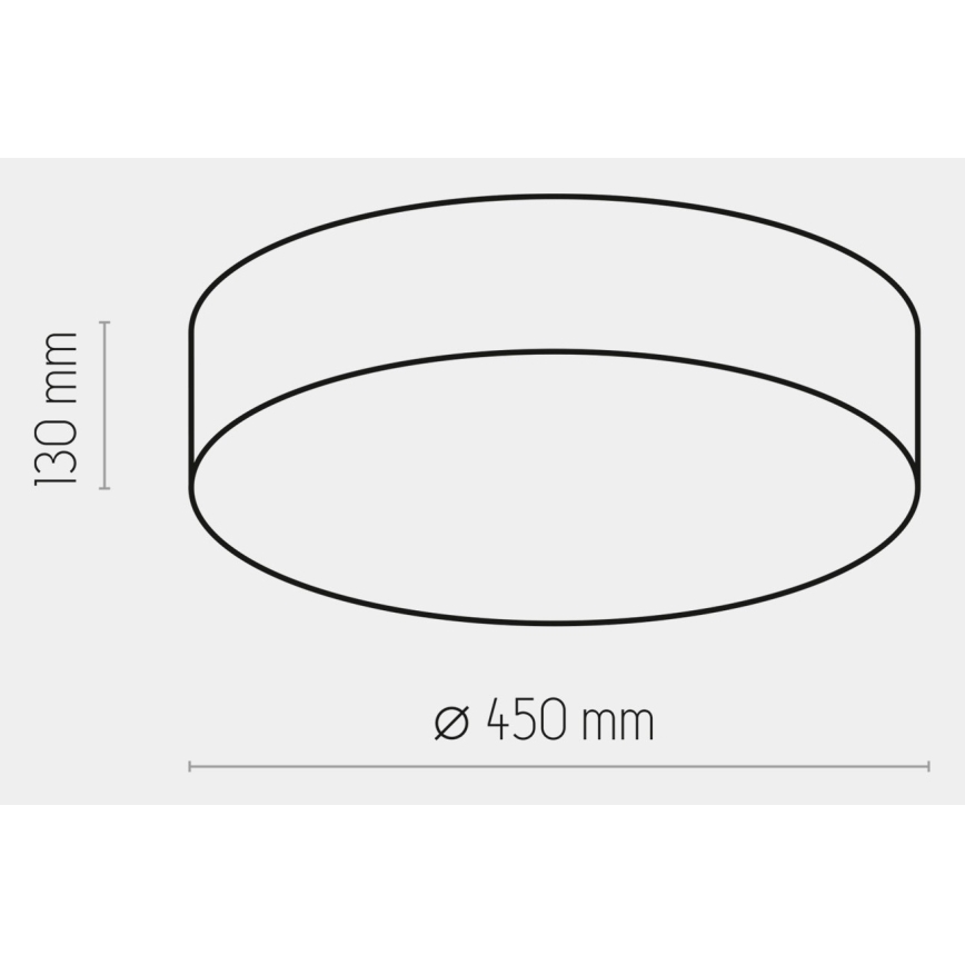 Plafón RONDO 4xE27/15W/230V diámetro 45 cm beige
