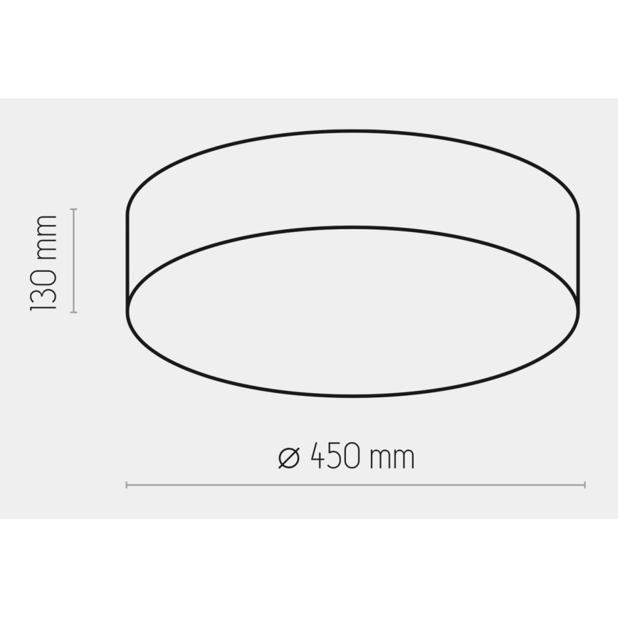 Plafón RONDO 4xE27/15W/230V diámetro 45 cm blanco