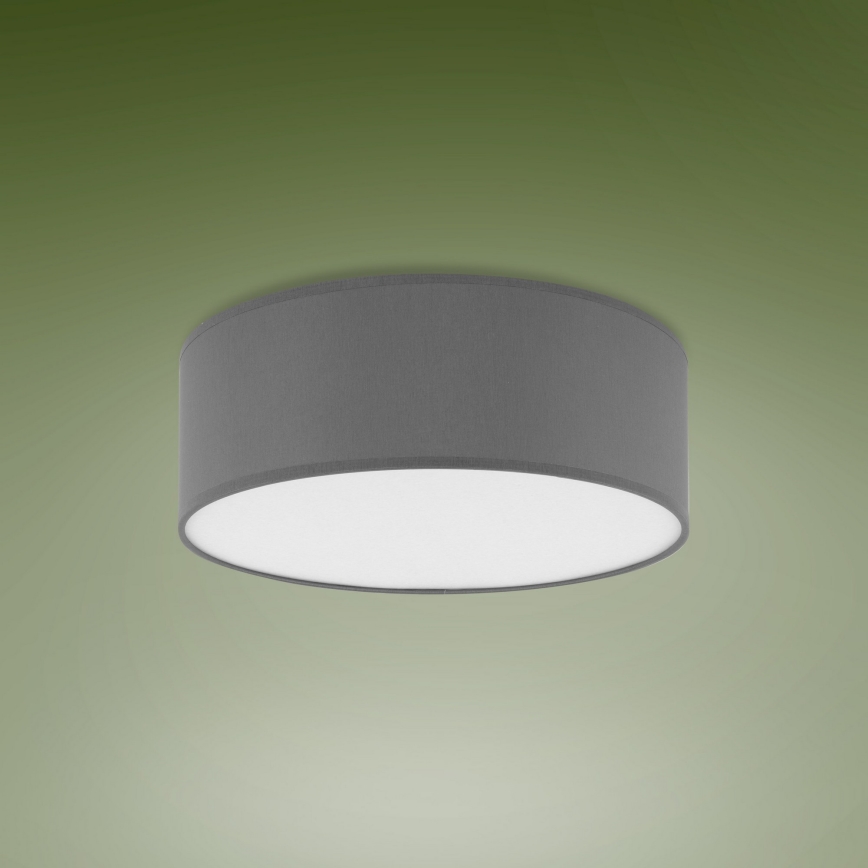 Plafón RONDO 4xE27/15W/230V diámetro 45 cm gris
