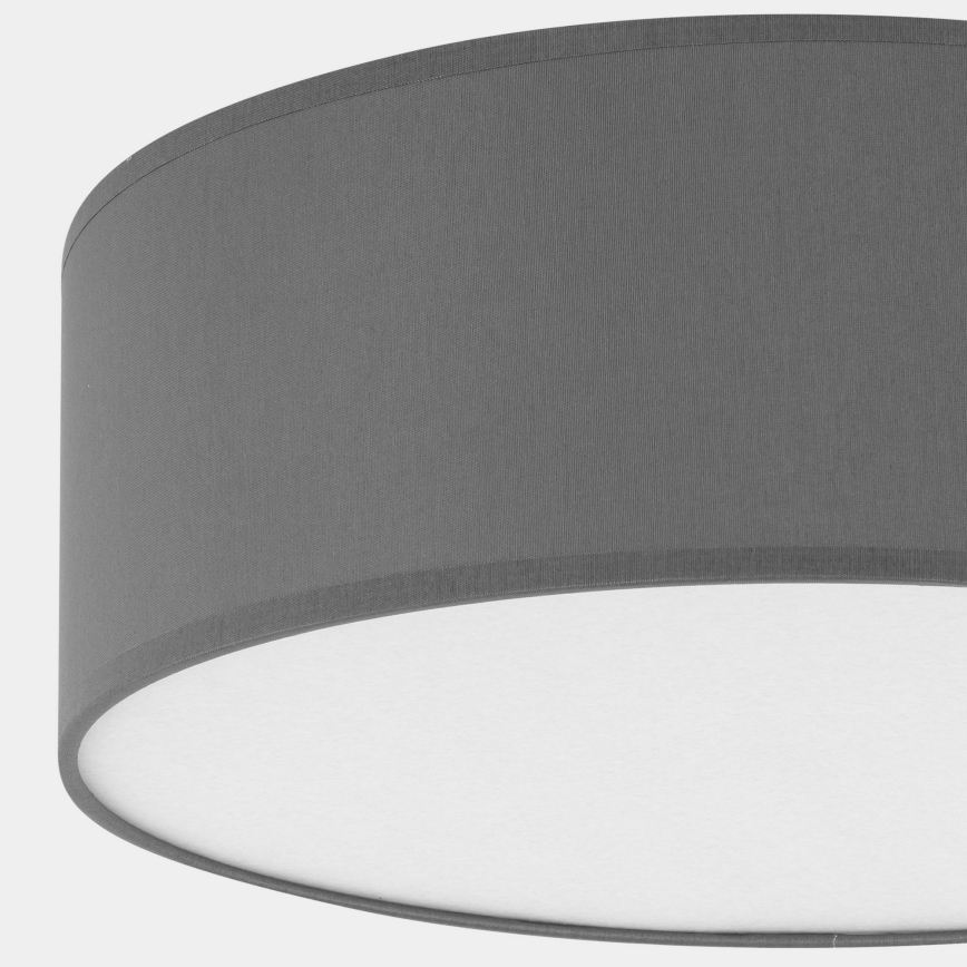 Plafón RONDO 4xE27/15W/230V diámetro 45 cm gris