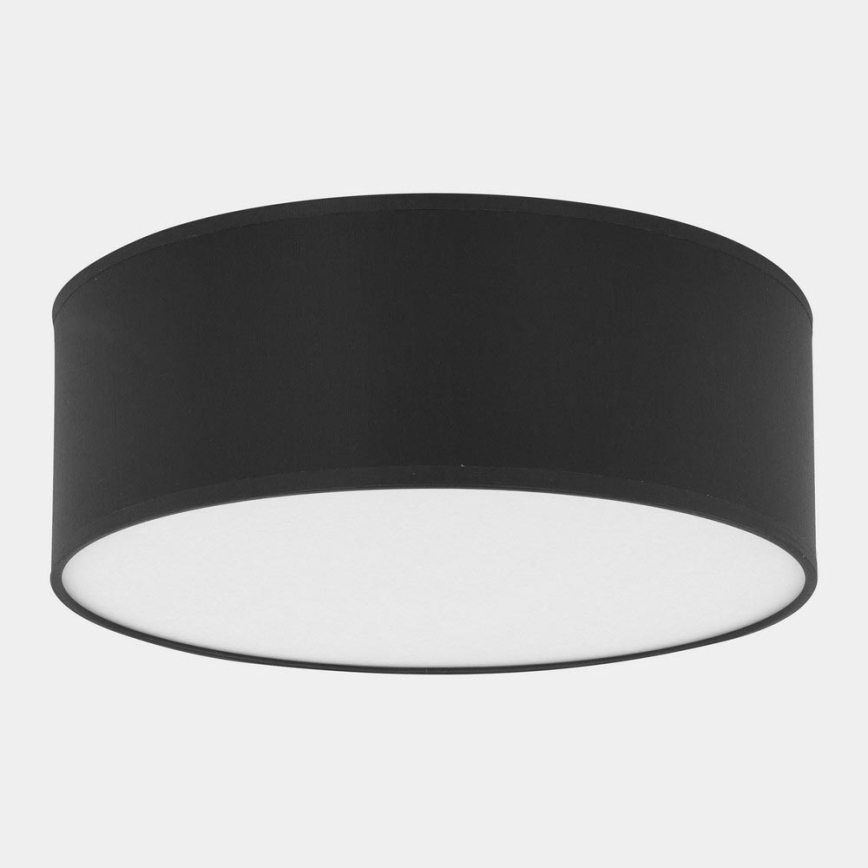 Plafón RONDO 4xE27/15W/230V diámetro 45 cm negro
