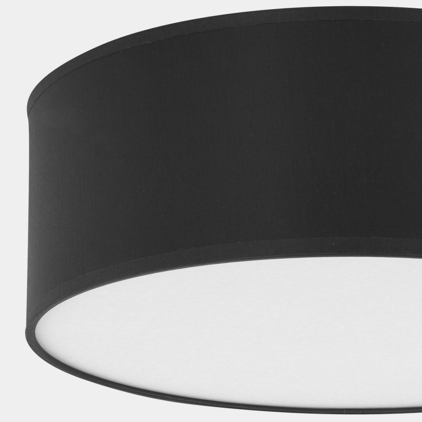 Plafón RONDO 4xE27/15W/230V diámetro 45 cm negro