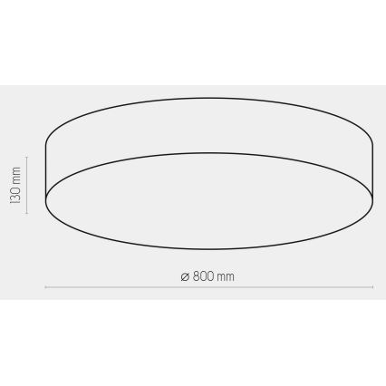 Plafón RONDO 6xE27/15W/230V diámetro 80 cm gris