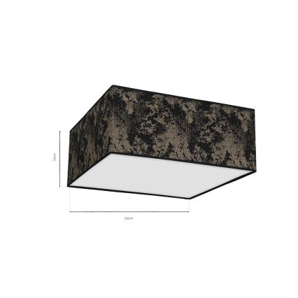 Plafón SATINO 3xE27/60W/230V negro/dorado