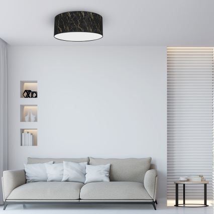 Plafón SENSO 2xE27/60W/230V negro d. 40 cm