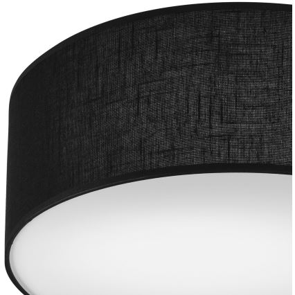 Plafón SIRJA DOUBLE 2xE27/15W/230V diá. 35 cm negro