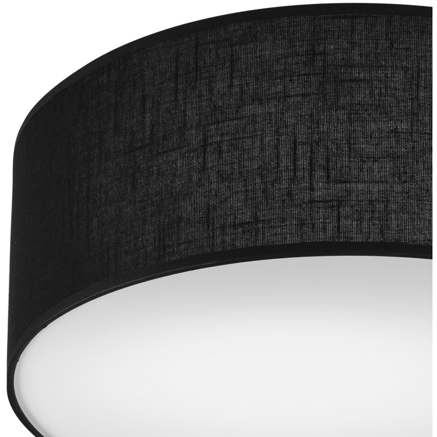 Plafón SIRJA DOUBLE 2xE27/15W/230V diá. 35 cm negro