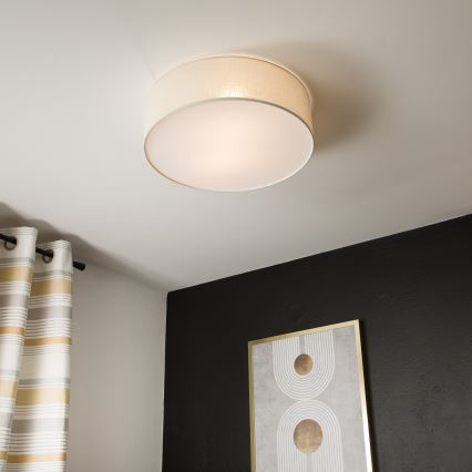 Plafón SIRJA DOUBLE 4xE27/15W/230V diá. 45 cm color crema