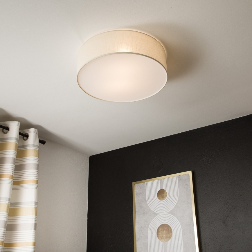 Plafón SIRJA DOUBLE 4xE27/15W/230V diá. 45 cm color crema