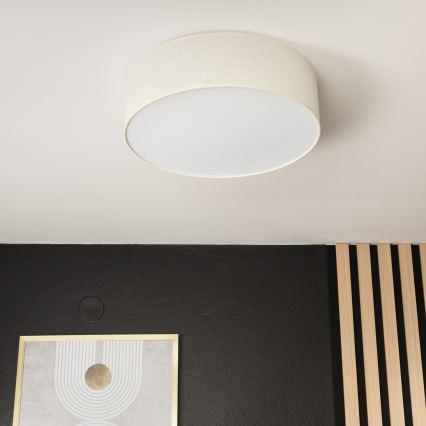 Plafón SIRJA DOUBLE 4xE27/15W/230V diá. 45 cm color crema
