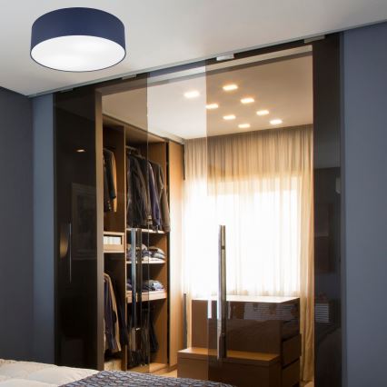 Plafón SIRJA PASTEL 2xE27/60W/230V diá. 45 cm azul oscuro