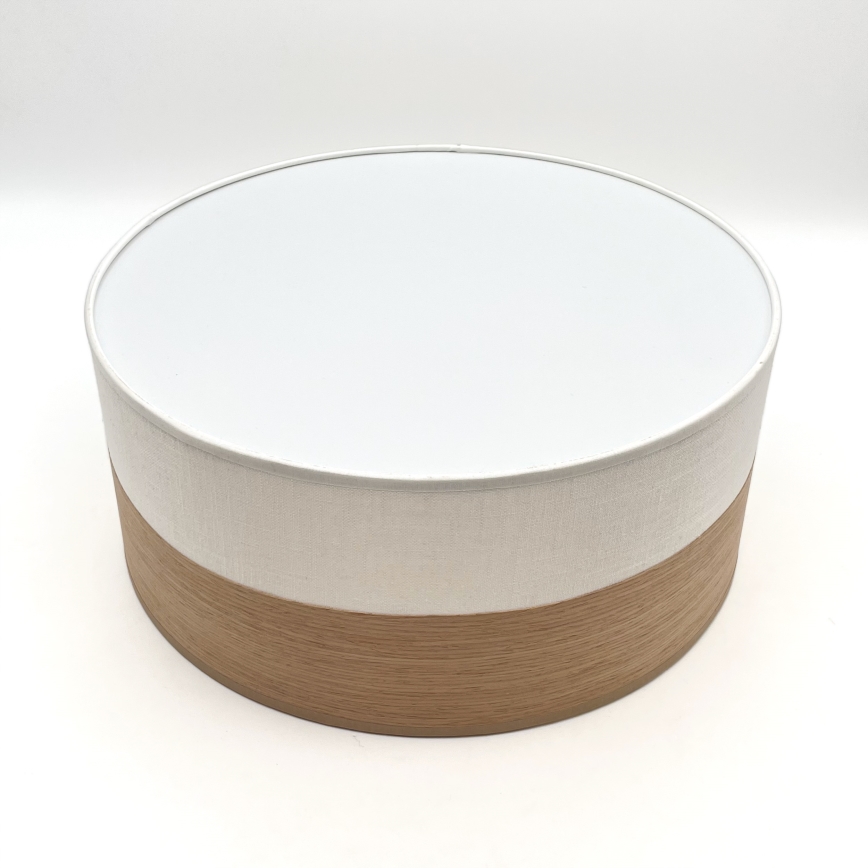 Plafón SIRJA WOOD 1xE27/15W/230V diá. 35 cm blanco/roble