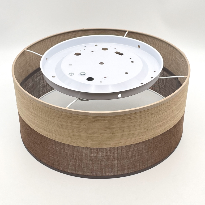 Plafón SIRJA WOOD 1xE27/15W/230V diá. 35 cm marrón/roble