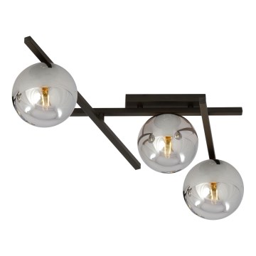 Plafón SMART 3xE14/10W/230V negro/gris