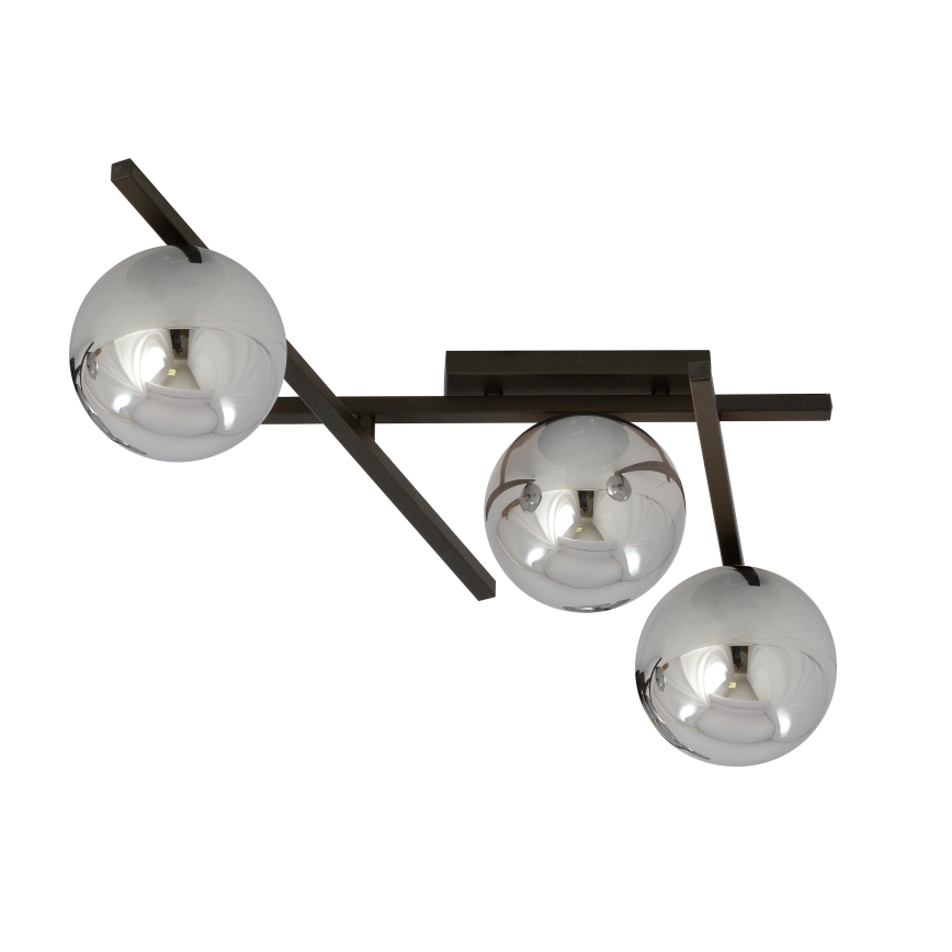 Plafón SMART 3xE14/10W/230V negro/gris