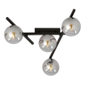 Plafón SMART 4xE14/10W/230V negro/gris