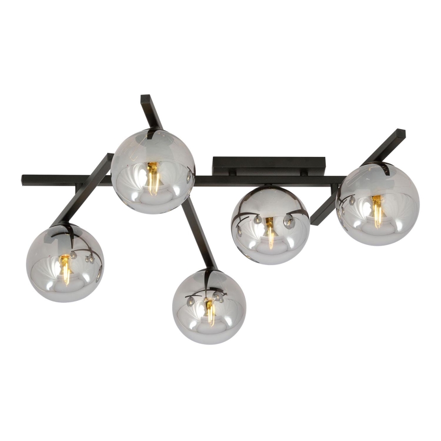 Plafón SMART 5xE14/10W/230V negro/gris