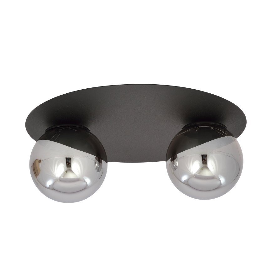 Plafón SOLAR 2xE14/10W/230V negro/gris