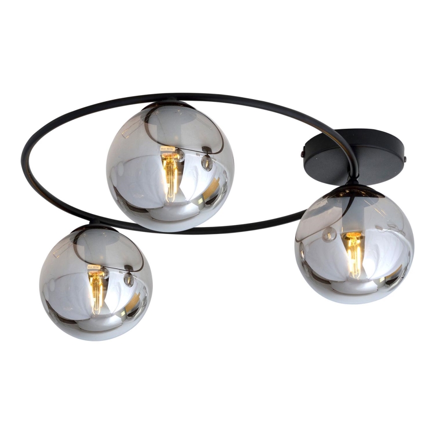 Plafón SOPRA 3xE14/10W/230V negro