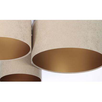 Plafón SPACE 3xE27/60W/230V beige/dorado