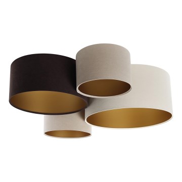 Plafón SPACE 4xE27/60W/230V beige/marrón/dorado