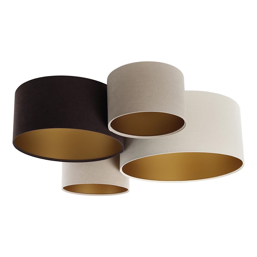 Plafón SPACE 4xE27/60W/230V beige/marrón/dorado