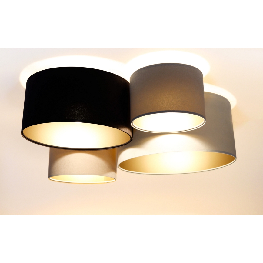 Plafón SPACE 4xE27/60W/230V beige/marrón/dorado