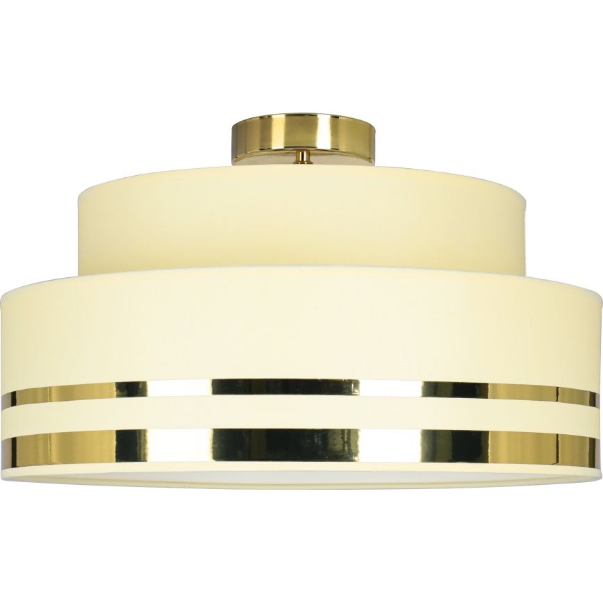 Plafón TAMI 1xE27/60W/230V diá. 40 cm beige/dorado