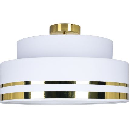 Plafón TAMI 1xE27/60W/230V diá. 40 cm blanco/dorado