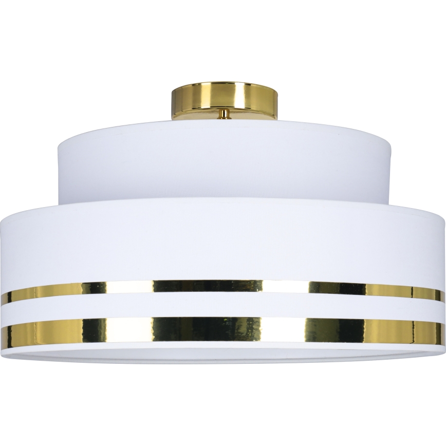 Plafón TAMI 1xE27/60W/230V diá. 40 cm blanco/dorado
