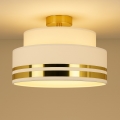 Plafón TAMI 1xE27/60W/230V diá. 40 cm color crema/dorado