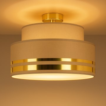 Plafón TAMI 1xE27/60W/230V diá. 40 cm marrón/dorado